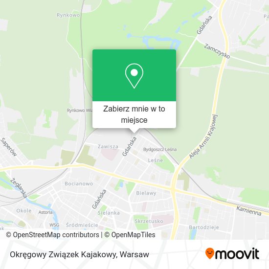 Mapa Okręgowy Związek Kajakowy