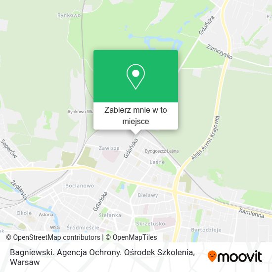 Mapa Bagniewski. Agencja Ochrony. Ośrodek Szkolenia