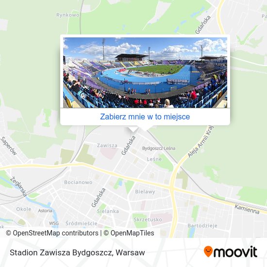 Mapa Stadion Zawisza Bydgoszcz