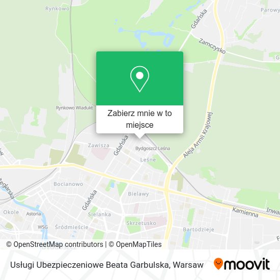 Mapa Usługi Ubezpieczeniowe Beata Garbulska