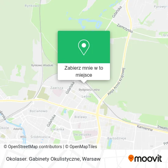 Mapa Okolaser. Gabinety Okulistyczne
