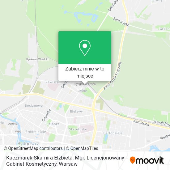 Mapa Kaczmarek-Skamira Elżbieta, Mgr. Licencjonowany Gabinet Kosmetyczny