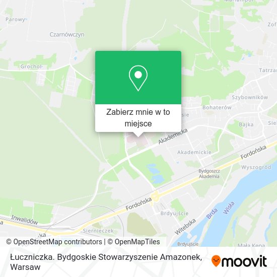 Mapa Łuczniczka. Bydgoskie Stowarzyszenie Amazonek