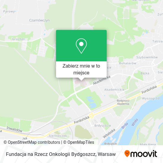 Mapa Fundacja na Rzecz Onkologii Bydgoszcz