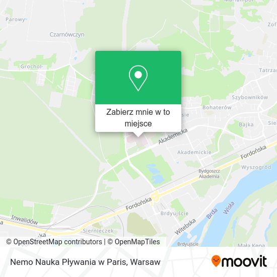 Mapa Nemo Nauka Pływania w Paris