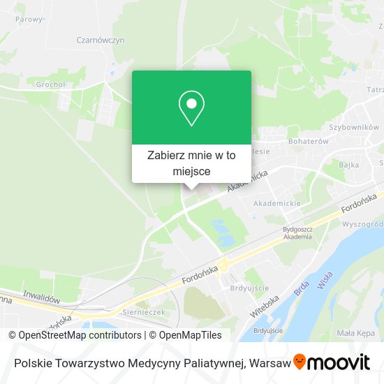 Mapa Polskie Towarzystwo Medycyny Paliatywnej