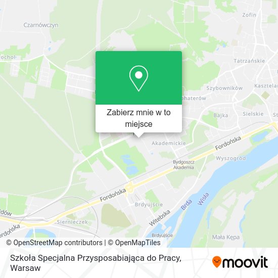 Mapa Szkoła Specjalna Przysposabiająca do Pracy