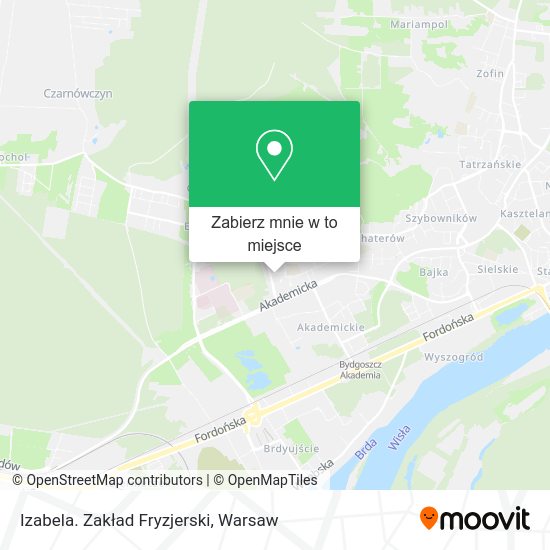 Mapa Izabela. Zakład Fryzjerski