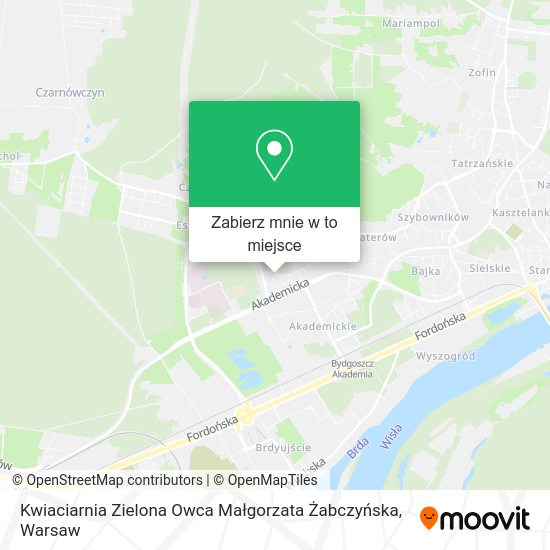 Mapa Kwiaciarnia Zielona Owca Małgorzata Żabczyńska