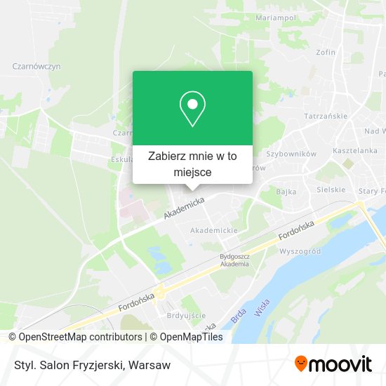 Mapa Styl. Salon Fryzjerski