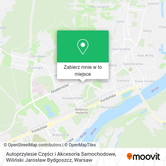 Mapa Autoprzylesie Części i Akcesoria Samochodowe, Wiliński Jarosław Bydgoszcz