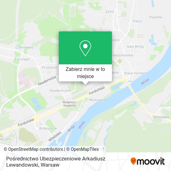 Mapa Pośrednictwo Ubezpieczeniowe Arkadiusz Lewandowski