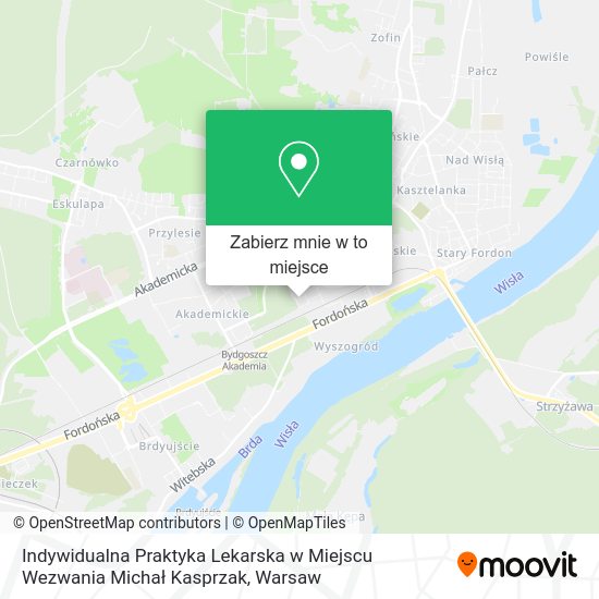 Mapa Indywidualna Praktyka Lekarska w Miejscu Wezwania Michał Kasprzak