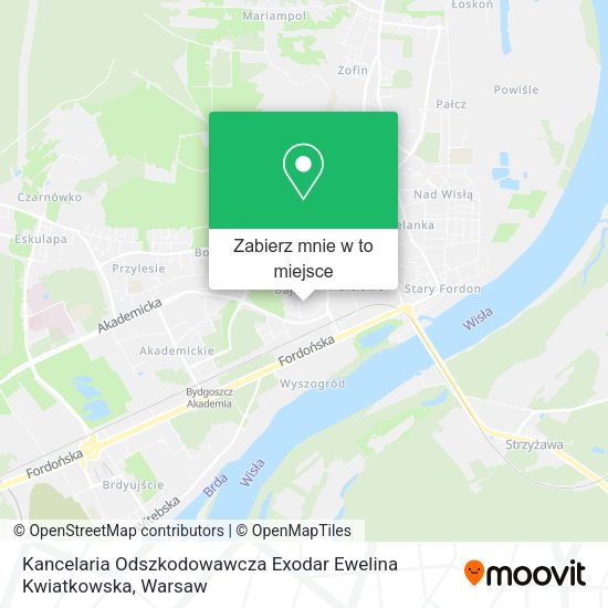 Mapa Kancelaria Odszkodowawcza Exodar Ewelina Kwiatkowska