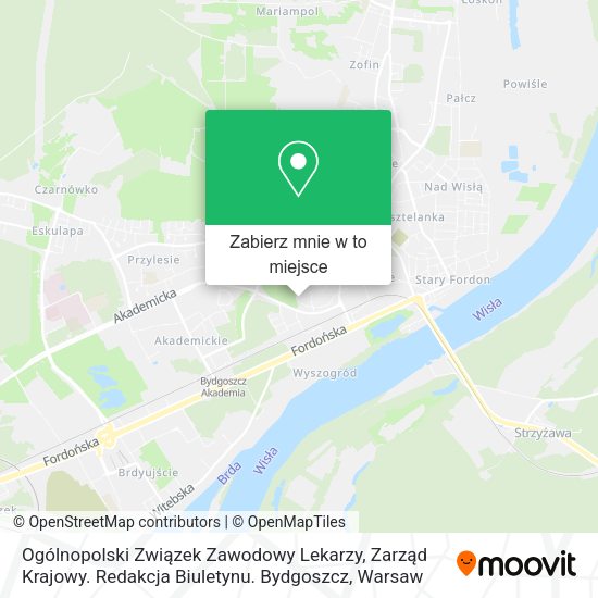 Mapa Ogólnopolski Związek Zawodowy Lekarzy, Zarząd Krajowy. Redakcja Biuletynu. Bydgoszcz