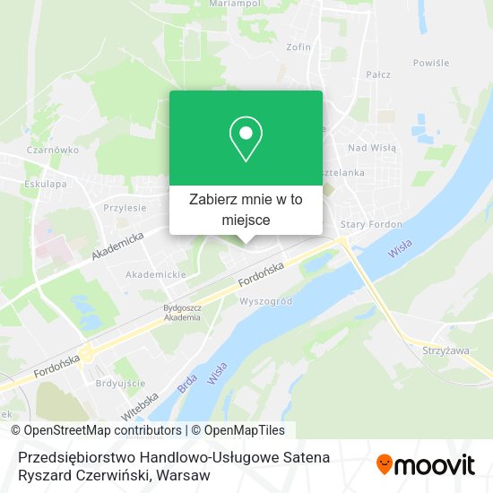 Mapa Przedsiębiorstwo Handlowo-Usługowe Satena Ryszard Czerwiński