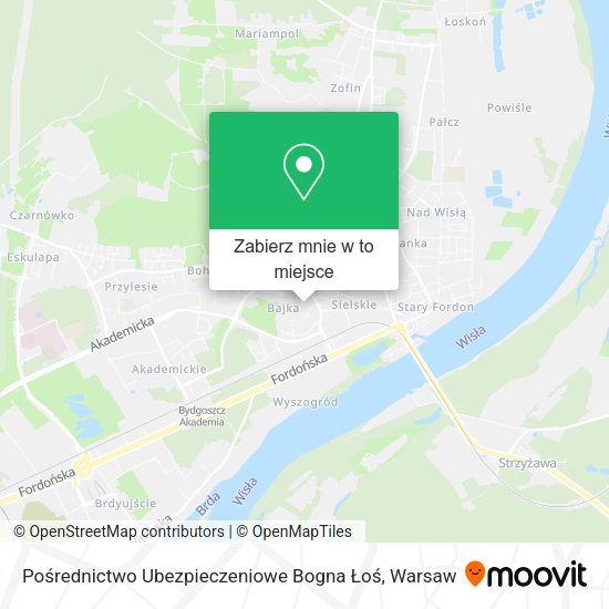 Mapa Pośrednictwo Ubezpieczeniowe Bogna Łoś