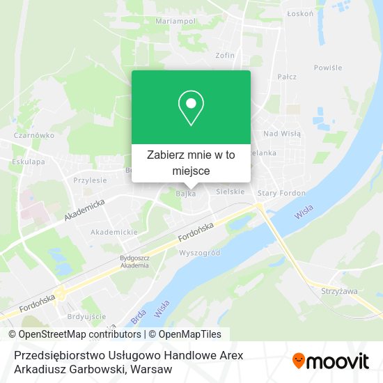 Mapa Przedsiębiorstwo Usługowo Handlowe Arex Arkadiusz Garbowski