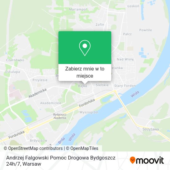 Mapa Andrzej Falgowski Pomoc Drogowa Bydgoszcz 24h / 7