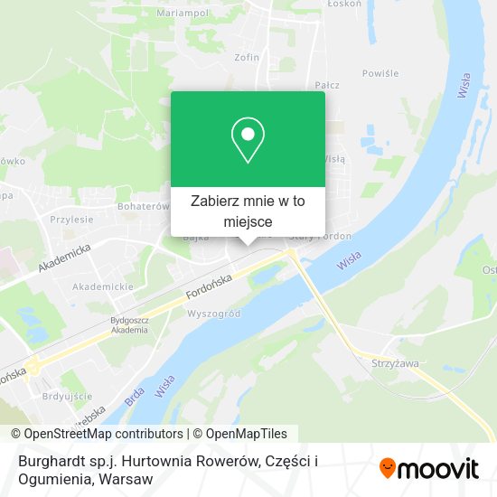 Mapa Burghardt sp.j. Hurtownia Rowerów, Części i Ogumienia