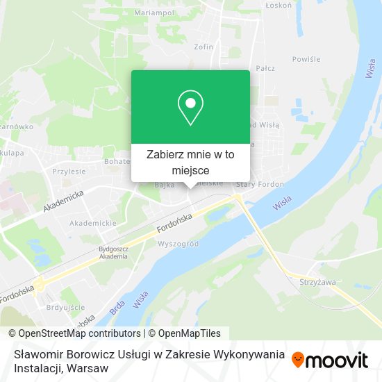 Mapa Sławomir Borowicz Usługi w Zakresie Wykonywania Instalacji