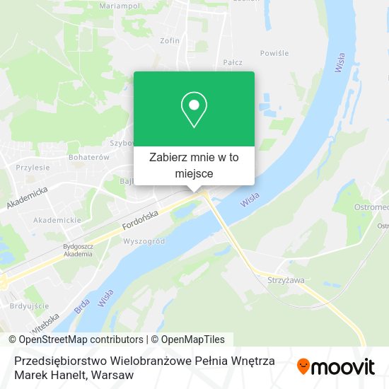 Mapa Przedsiębiorstwo Wielobranżowe Pełnia Wnętrza Marek Hanelt