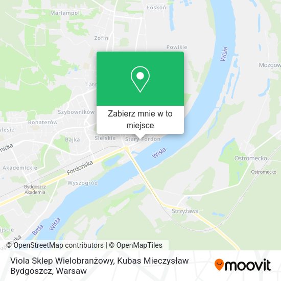 Mapa Viola Sklep Wielobranżowy, Kubas Mieczysław Bydgoszcz