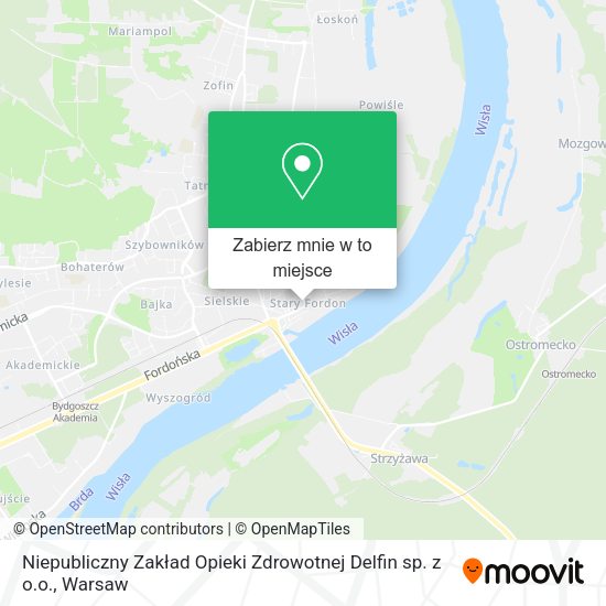 Mapa Niepubliczny Zakład Opieki Zdrowotnej Delfin sp. z o.o.