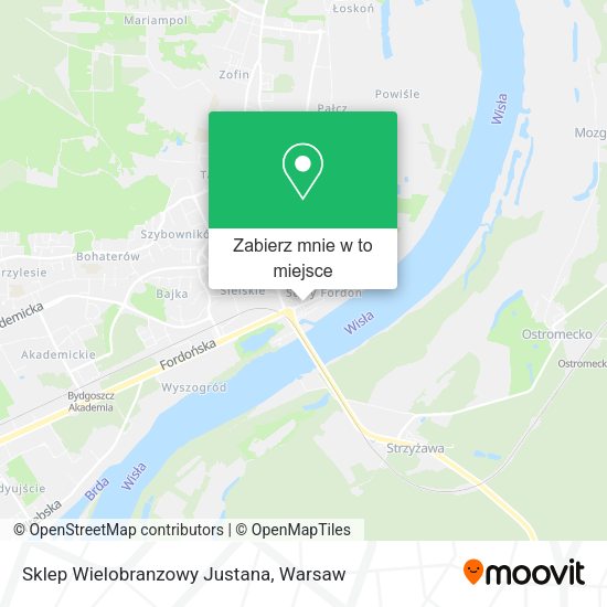 Mapa Sklep Wielobranzowy Justana