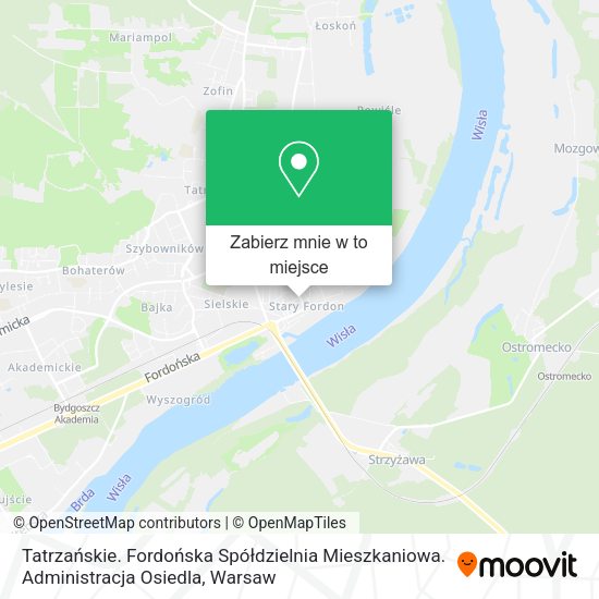 Mapa Tatrzańskie. Fordońska Spółdzielnia Mieszkaniowa. Administracja Osiedla