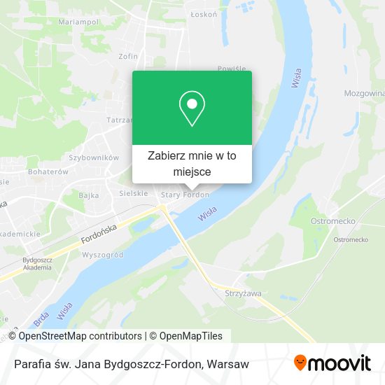 Mapa Parafia św. Jana Bydgoszcz-Fordon