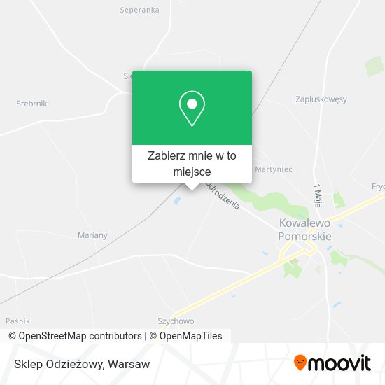 Mapa Sklep Odzieżowy