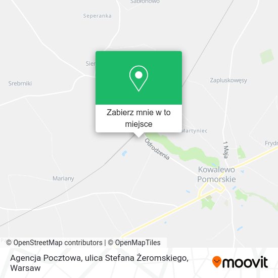 Mapa Agencja Pocztowa, ulica Stefana Żeromskiego