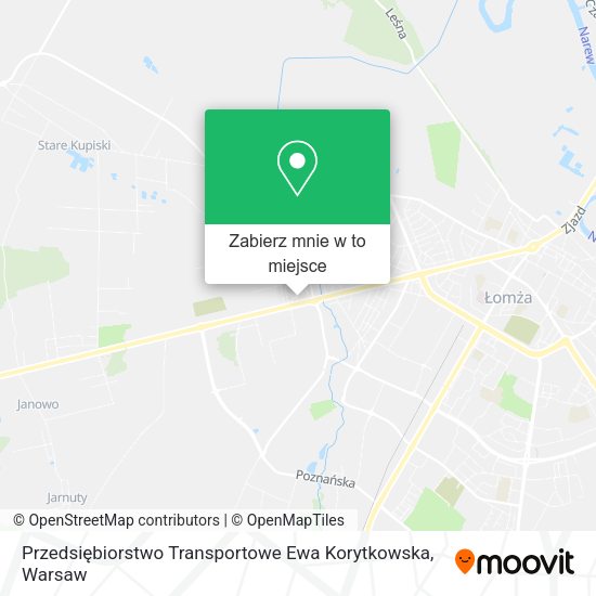 Mapa Przedsiębiorstwo Transportowe Ewa Korytkowska