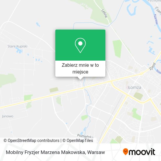 Mapa Mobilny Fryzjer Marzena Makowska