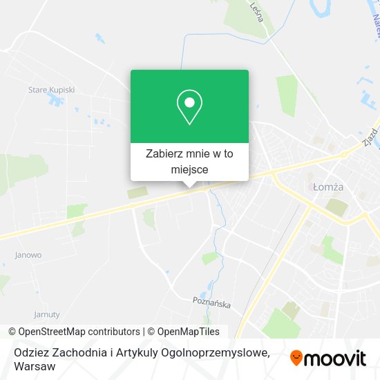 Mapa Odziez Zachodnia i Artykuly Ogolnoprzemyslowe