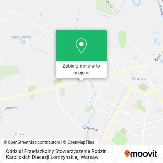 Mapa Oddział Przedszkolny Stowarzyszenie Rodzin Katolickich Diecezji Łomżyńskiej