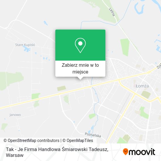 Mapa Tak - Je Firma Handlowa Śmiarowski Tadeusz