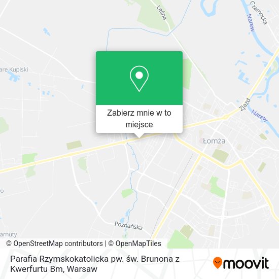 Mapa Parafia Rzymskokatolicka pw. św. Brunona z Kwerfurtu Bm