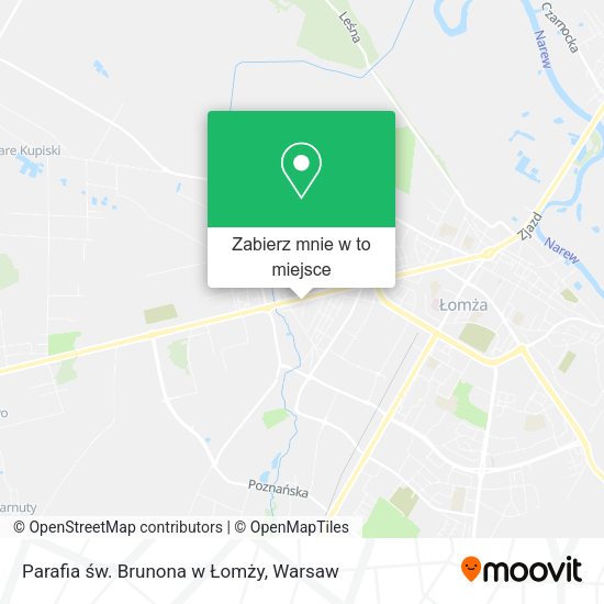 Mapa Parafia św. Brunona w Łomży