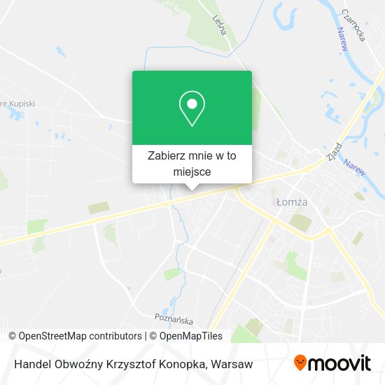 Mapa Handel Obwoźny Krzysztof Konopka