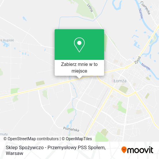 Mapa Sklep Spożywczo - Przemysłowy PSS Społem