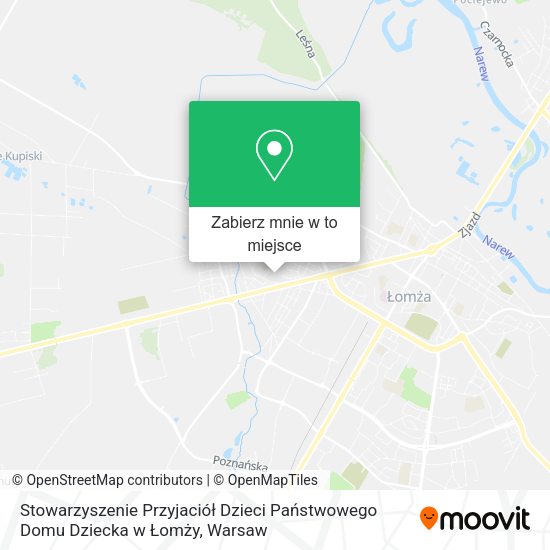 Mapa Stowarzyszenie Przyjaciół Dzieci Państwowego Domu Dziecka w Łomży