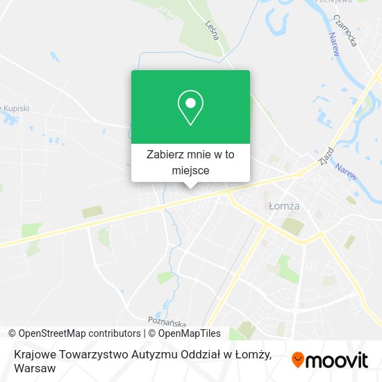 Mapa Krajowe Towarzystwo Autyzmu Oddział w Łomży