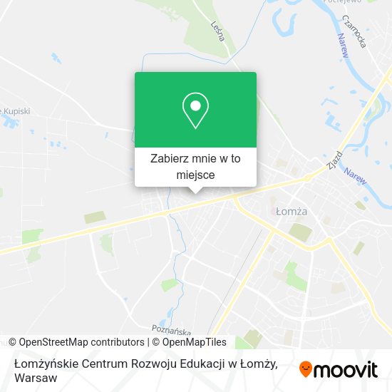 Mapa Łomżyńskie Centrum Rozwoju Edukacji w Łomży