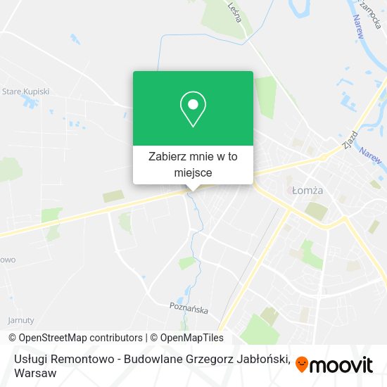 Mapa Usługi Remontowo - Budowlane Grzegorz Jabłoński