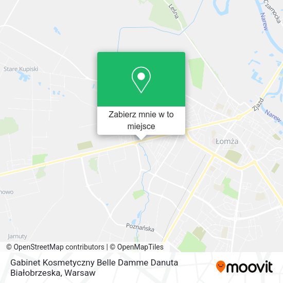 Mapa Gabinet Kosmetyczny Belle Damme Danuta Białobrzeska