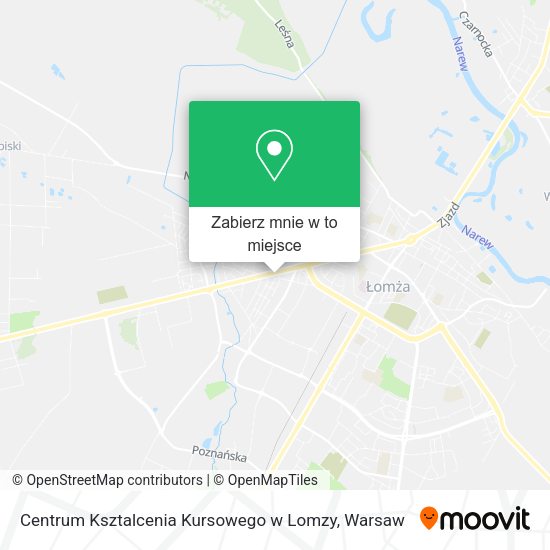 Mapa Centrum Ksztalcenia Kursowego w Lomzy