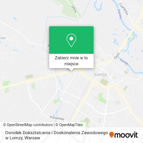 Mapa Osrodek Doksztalcania i Doskonalenia Zawodowego w Lomzy