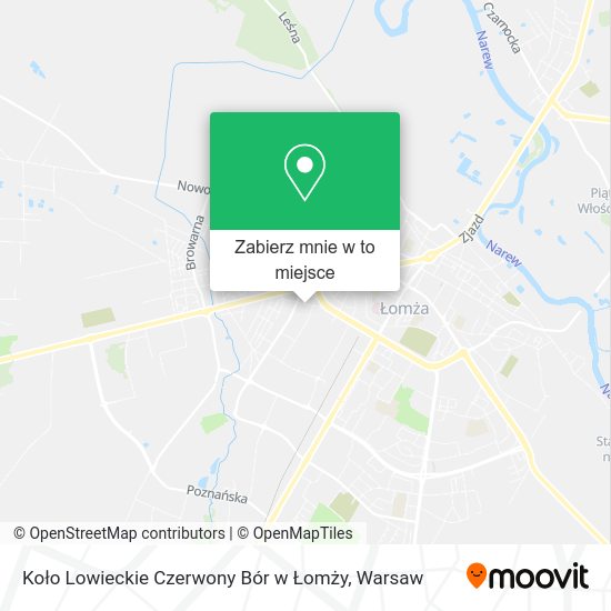 Mapa Koło Lowieckie Czerwony Bór w Łomży